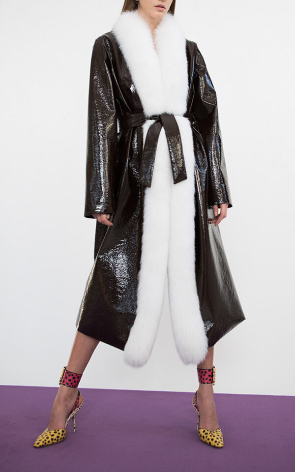 Vivian Fox Fur Trench - Image 2