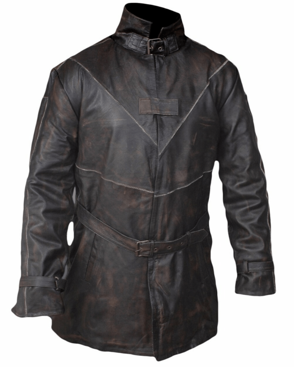 Watch Dogs Video Game Aiden Pearce Brown Leather Coat - Image 2