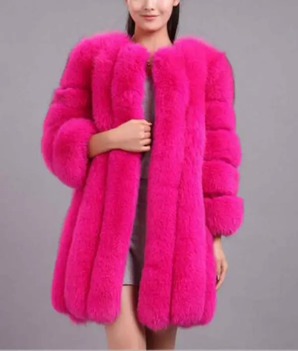 Ziwe Fumudoh S1 Pink Fur Jacket Color, Pink Fur Vest Coat