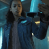 Zoey Davis Escape Room Blue Slim Fit Denim Jacket