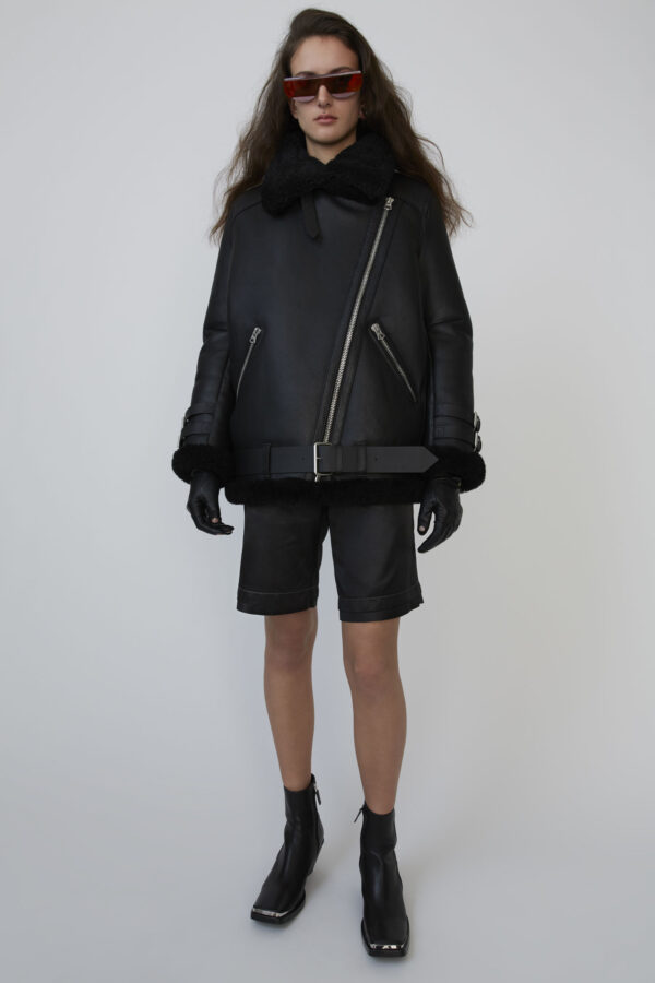 Shearling Aviator Black Jacket