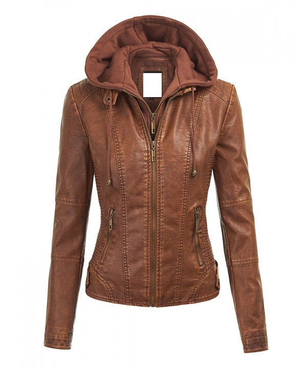 camel color faux leather jacket