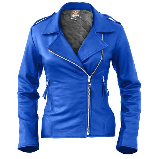 Royal Blue Faux Leather Jacket Womens Color Jackets 9484