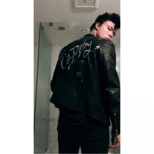 5SOS ASHTON CRY BABY BLACK LEATHER JACKET