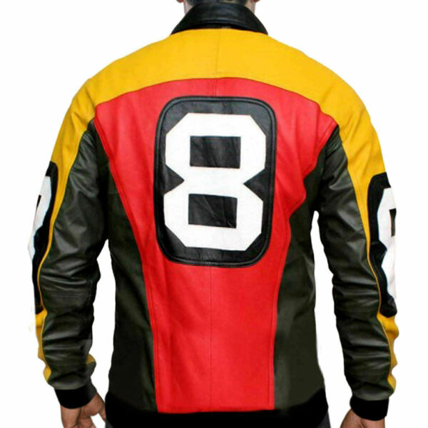 8 Ball Pool Seinfeld Michael Hoban MI Bomber Genuine Real Leather Jacket