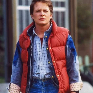 Back to the Future Marty McFly Puffer Vest Red