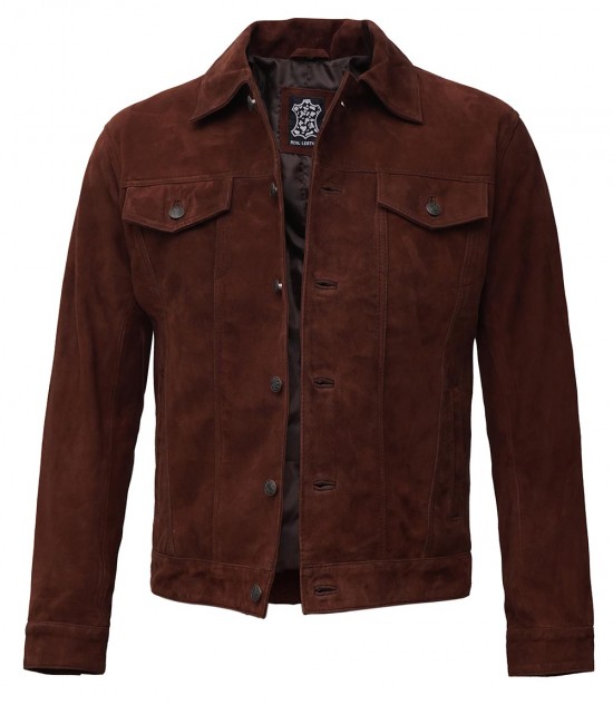 suede leather trucker jacket