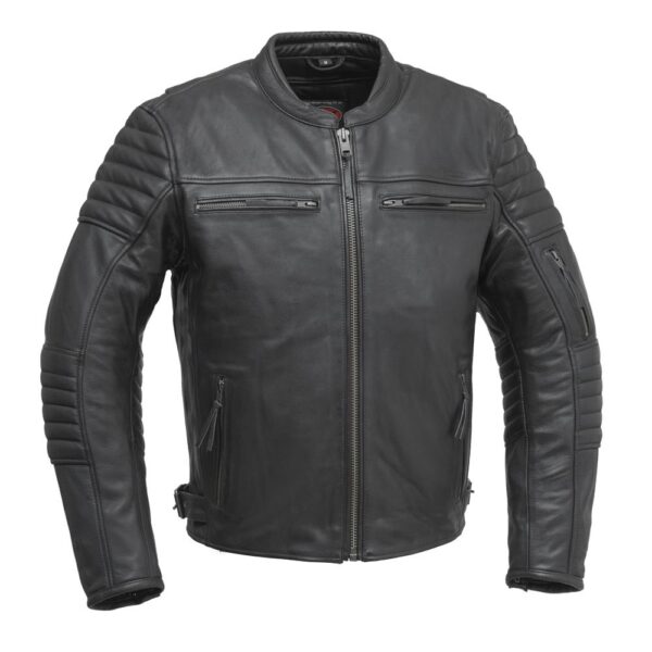 Commuter Men's Biker Black Leather Jacket