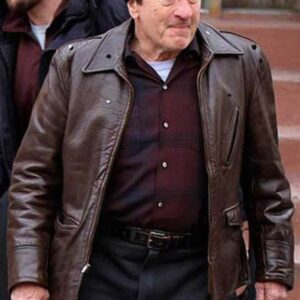 FRANK SHEERAN THE IRISHMAN BROWN LEATHER JACKET