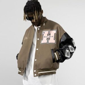 H/C New Century Embroidered Varsity Jacket