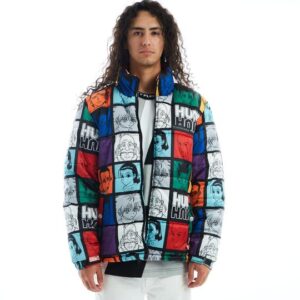 HXH CHARACTER PUFFER JACKET (BLACK)