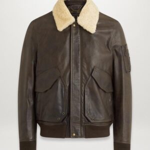 Carrier Hand Waxed Blackbrown Leather Jacket