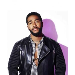 OMARION GRANDBERRY LOVE & HIP HOP HOLLYWOOD BLACK LEATHER JACKET