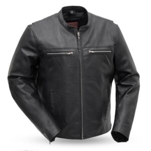 Rocky Men's Biker Black Leather Jacket