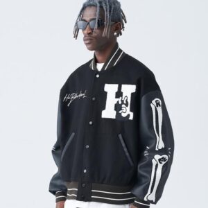 Skeleton Woolen Varsity Jacket