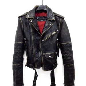 Dsquared2 Steampunk Studded Biker Leather Jacket