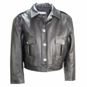 Chicago Cowhide Leather Police Jacket