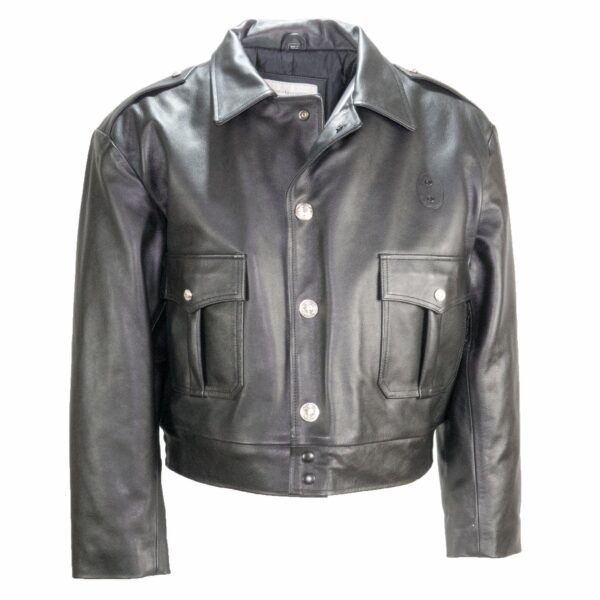 Chicago Cowhide Leather Police Jacket