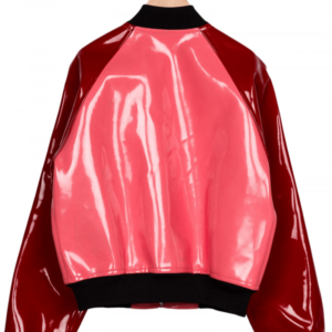 Girl Comme Des Garçons Faux Patent Leather Jacket