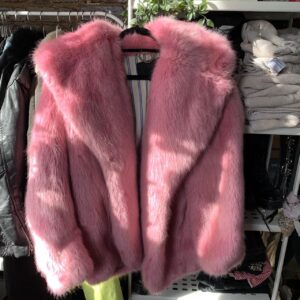 J.Crew Women's Pink Faux Fur Jacket