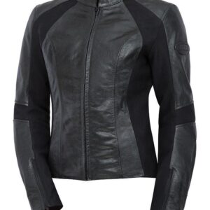 MI6 Rebecca Ferguson Black Biker Leather Jacket