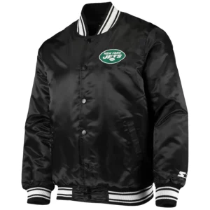 New York Jets Starter Locker Room Satin Varsity Jacket