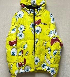 Nickelodeon Spongebob Yellow Puffer Jacket