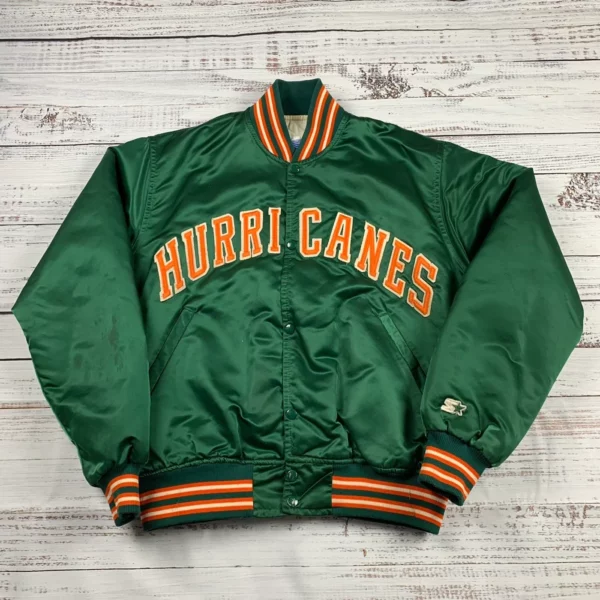 Vintage 80s Miami Hurricanes starter satin jacket