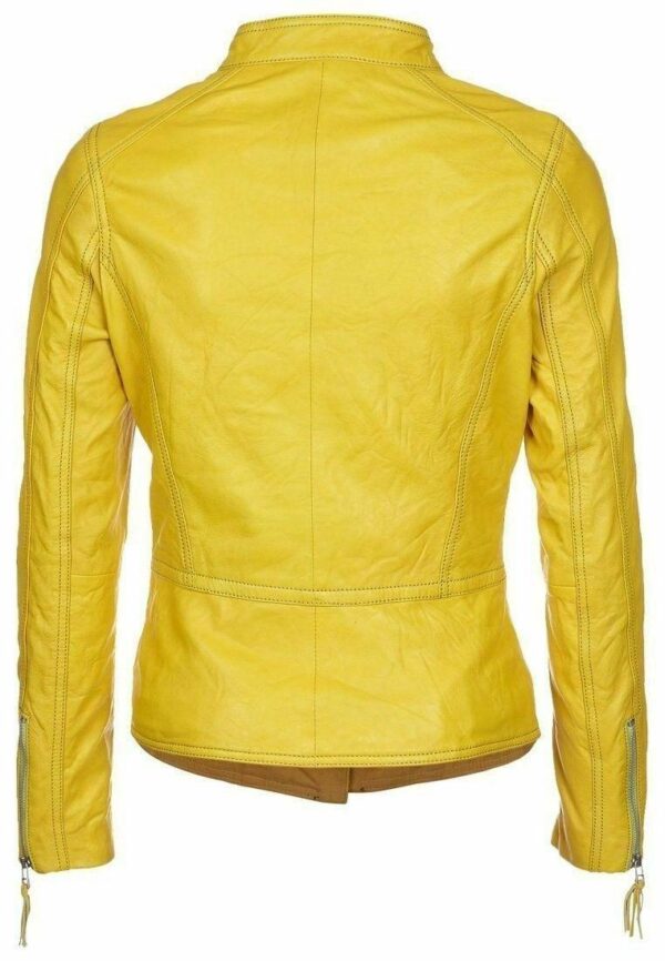 Women's Racer Yellow Leather