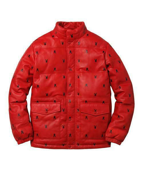 Supreme X Playboy Leather Puffer Jacket - Color Jackets