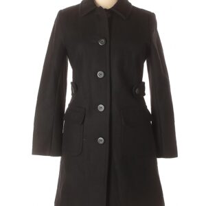 Moda International Solid Black Wool Coat