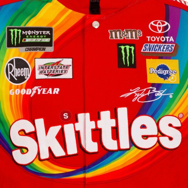 2021 Kyle Busch Skittles Full-Snap Twill Uniform Jacket - Red - Limited Edition