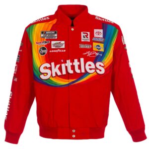 2021 Kyle Busch Skittles Full-Snap Twill Uniform Jacket - Red - Limited Edition