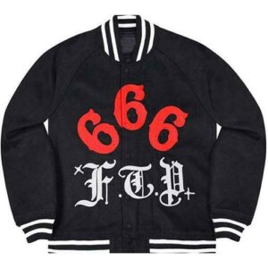 FTP Gino 666 Black Varsity Wool Jacket