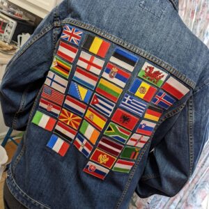 Flag Patch Denim Jacket