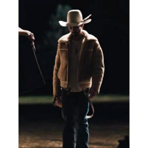 Ryan Bingham Yellowstone Season 04 Walker Brown Shearling Jacket