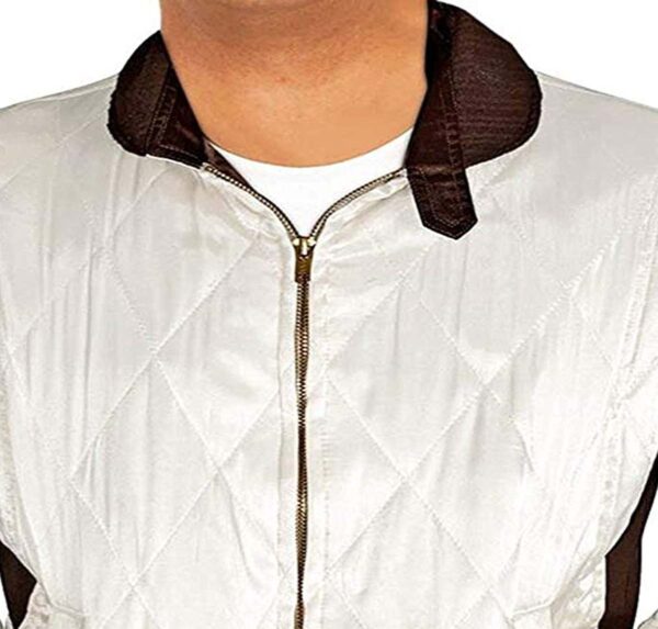 Ryan Gosling Scorpion White Satin Bomber Jacket