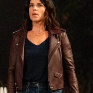 Scream 2022 Sidney Prescott Brown Leather Jacket