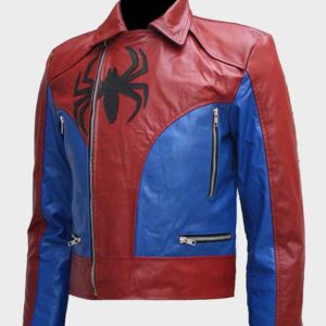 Spiderman Style Mens Biker Jacket