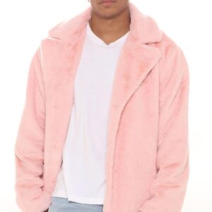 Tom Fur Peacoat - Pink