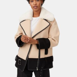 Club Monaco Women's Mixed Media Coat