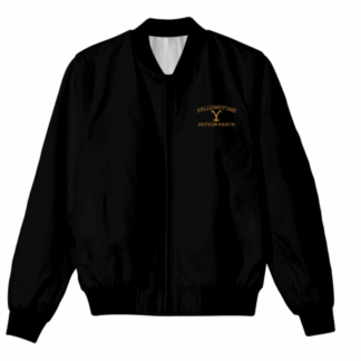 Yellowstone Dutton Ranch Black Bomber Jacket