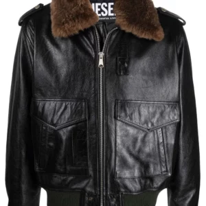 Deisel Leather Bomber Jacket