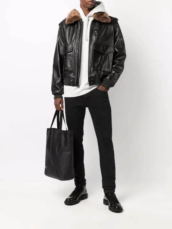 Deisel Leather Bomber Jacket