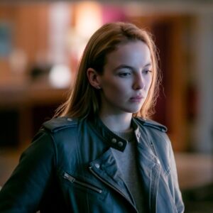 Villanelle Tv Series Killing Eve S04 Jodie Comer Biker Grey Leather Jacket