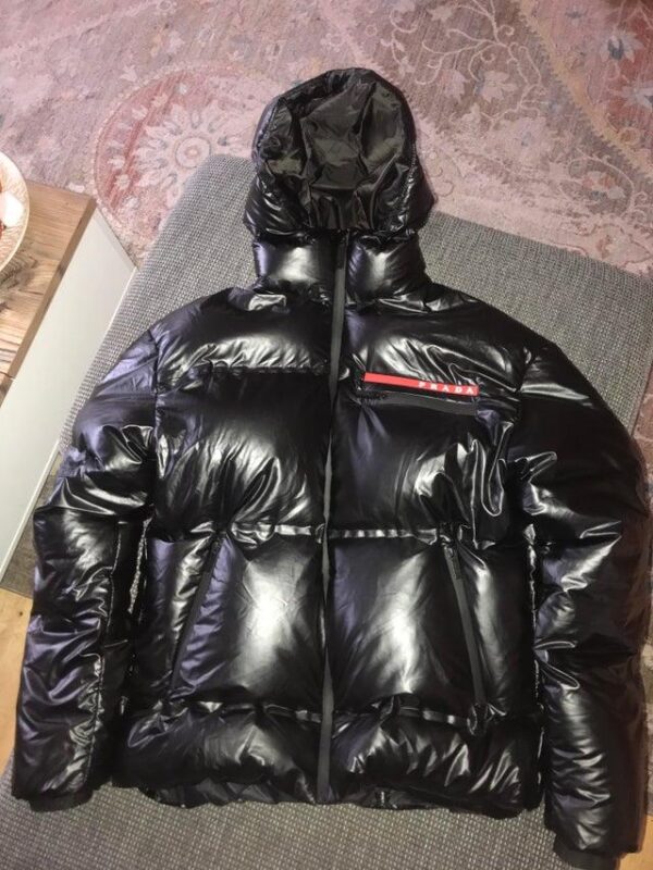 Prada Black Light Nylon hooded puffer jacket | Prada