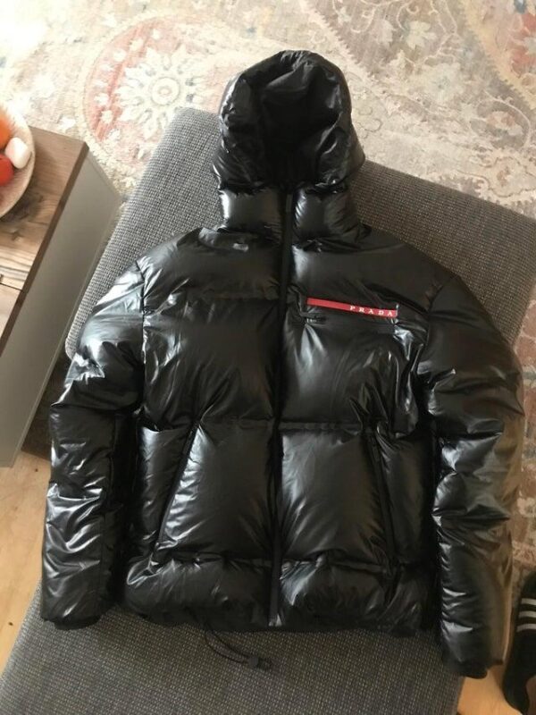 Prada Black Light Nylon hooded puffer jacket | Prada