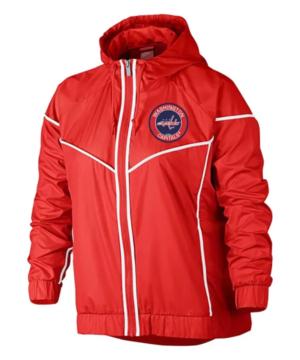 Washington Capitals Red Starter Satin Hooded Jacket