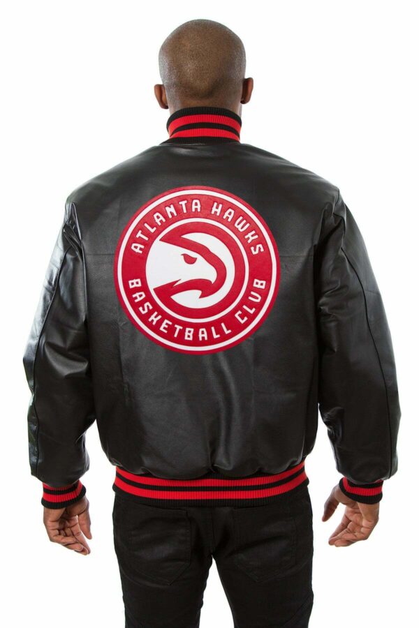 Atlanta Hawks Full Leather Jacket - Black