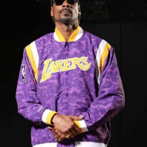 NBA BAPE x Mitchell & Ness Lakers Warm Up Jacket